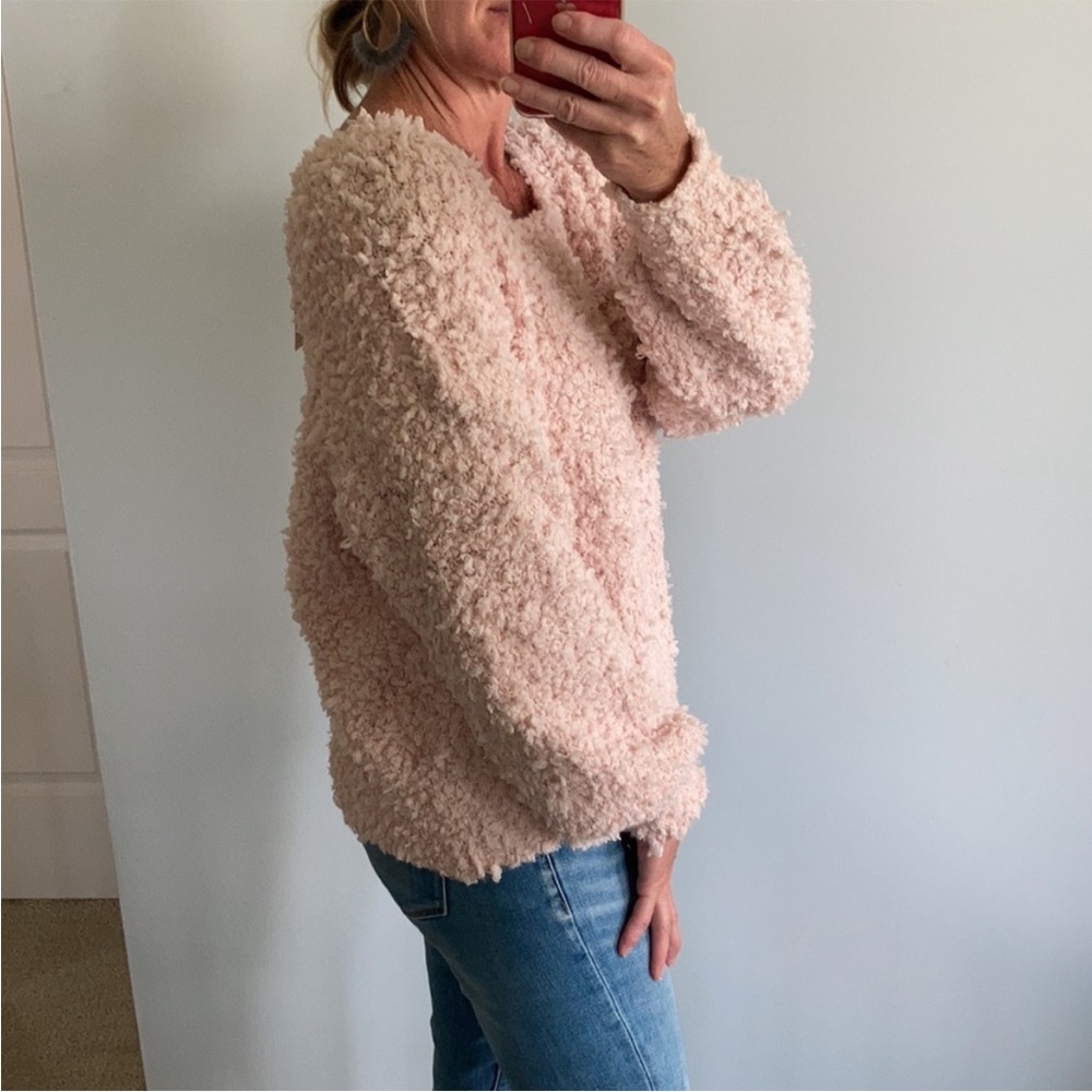 Blush, Fuzzy Knit Sweater - Picture 3 of 8